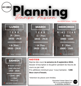 Planning Acccrew 2024/2025
